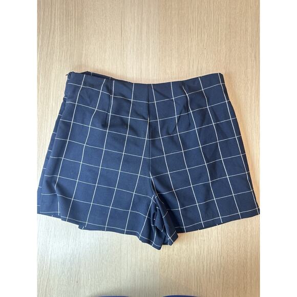 Zara Plaid Rushed Schoolgirl Skort Size Large 2134 - Picture 3 of 6